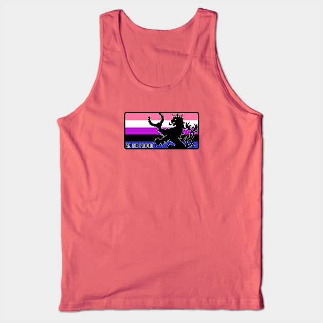 An Tir Pride - Genderfluid - Oblong Tank Top by Yotebeth